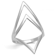3W1382 - Rhodium 925 Sterling Silver Ring with No Stone-0
