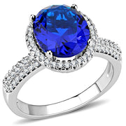 3W1516 - Rhodium Brass Ring with Synthetic  in Montana-0