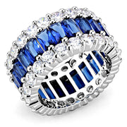 3W1527 - Rhodium Brass Ring with Synthetic  in Montana-0