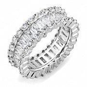 3W1531 - Rhodium Brass Ring with AAA Grade CZ  in Clear-0