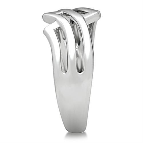 3W163 - Rhodium Brass Ring with No Stone-3