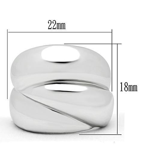 3W166 - Rhodium Brass Ring with No Stone-1