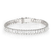 3W1703 - Rhodium Brass Bracelet with AAA Grade CZ in Clear-0