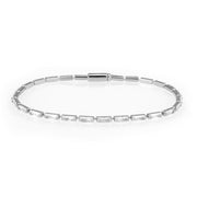 3W1706 - Rhodium Brass Bracelet with AAA Grade CZ in Clear-0