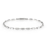 3W1709 - Rhodium Brass Bracelet with AAA Grade CZ in Clear-0