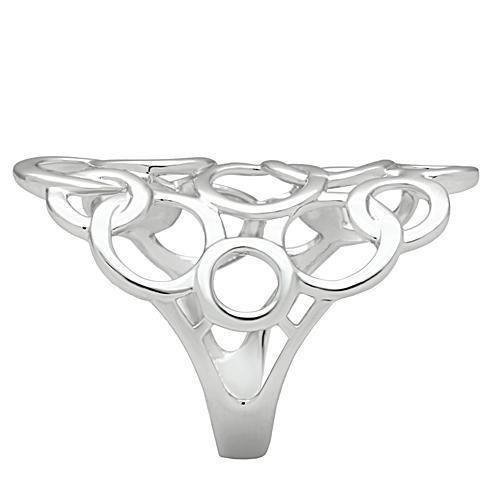 3W170 - Rhodium Brass Ring with No Stone-2