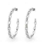 3W1735 - Imitation Rhodium Brass Earring with AAA Grade CZ in Clear-0