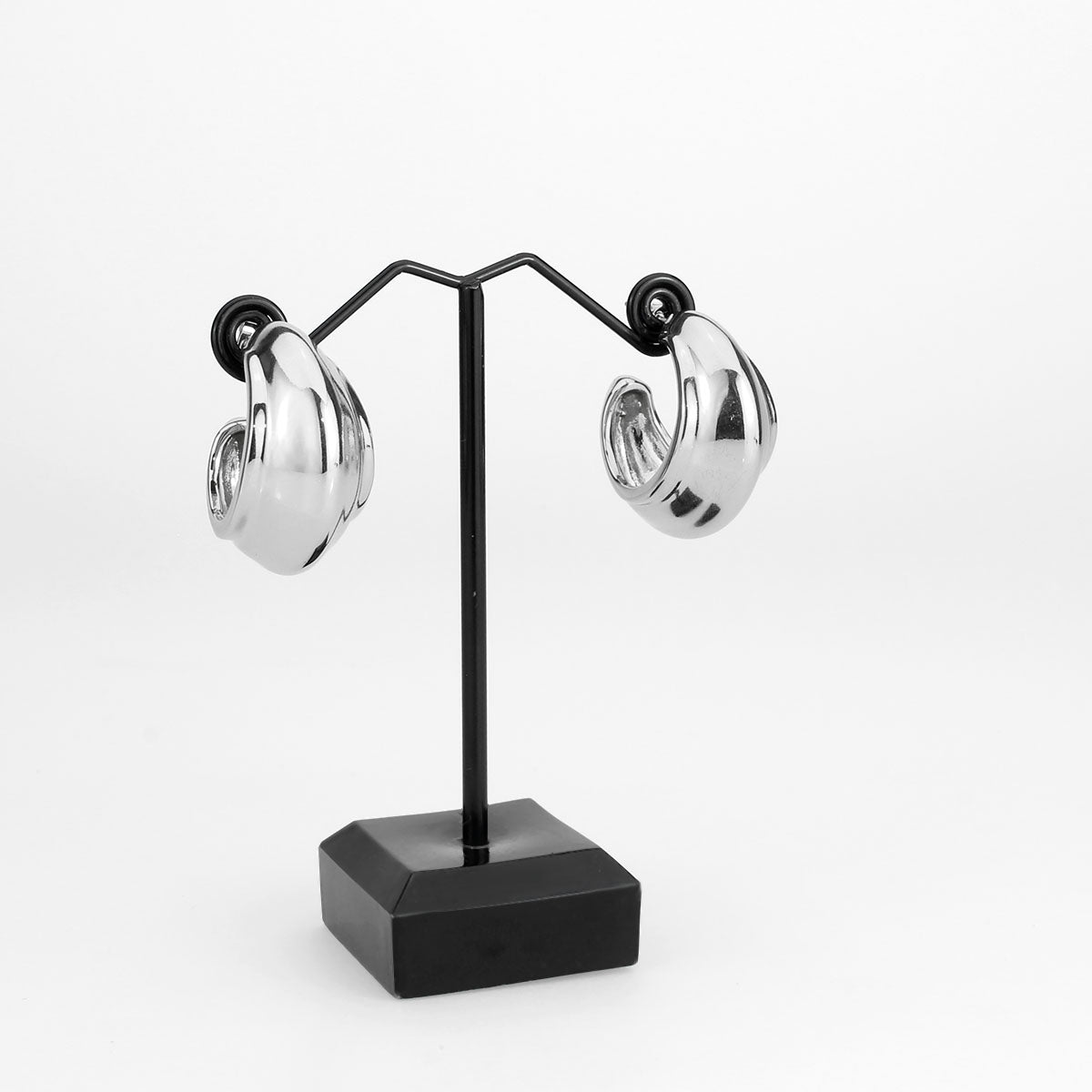 3W1739 - Imitation Rhodium Brass Earring with NoStone in No Stone-2