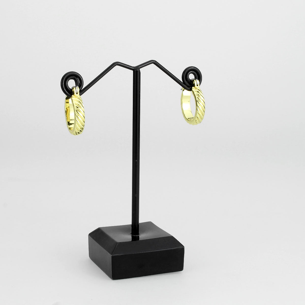 3W1745G - Flash Gold Brass Earring with NoStone in No Stone-2