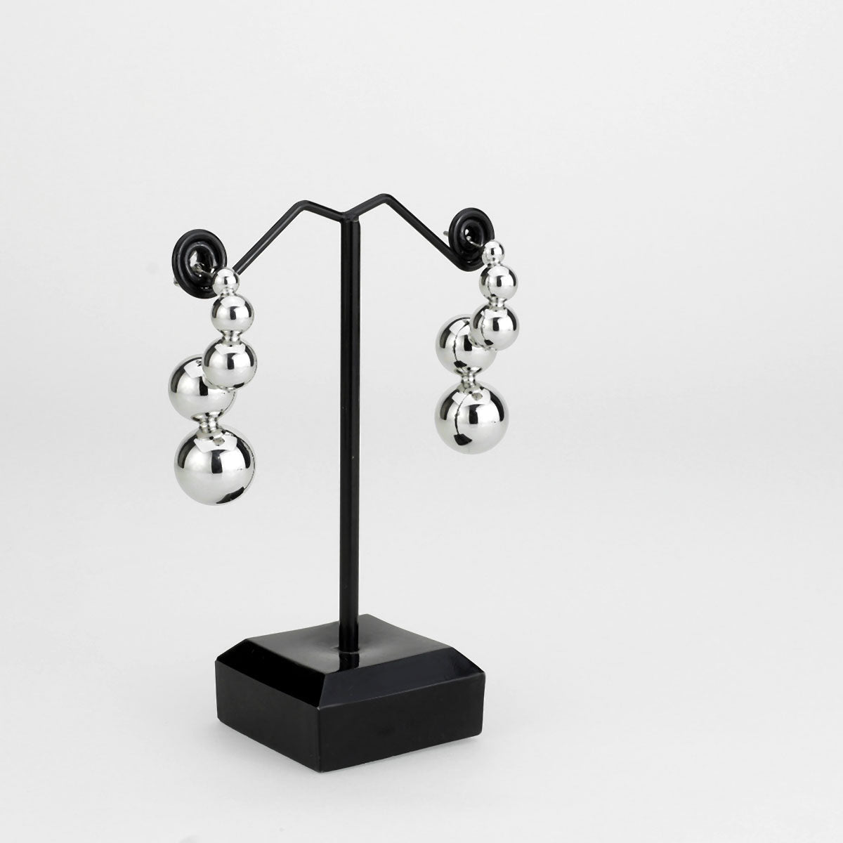 3W1752 - Imitation Rhodium Brass Earring with NoStone in No Stone-2