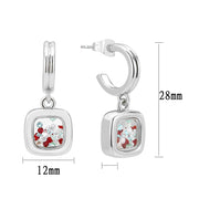 3W1756 - Imitation Rhodium Brass Earring with AAA Grade CZ in MultiColor-0