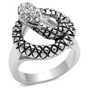 3W183 - Rhodium Brass Ring with Top Grade Crystal  in Clear-0