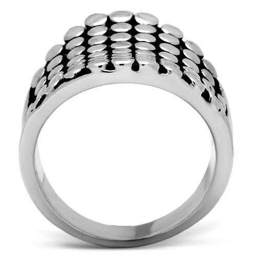 3W194 - Rhodium Brass Ring with No Stone-2