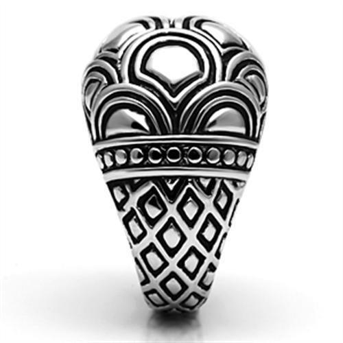 3W242 - Rhodium Brass Ring with No Stone-3