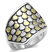 3W249 - Reverse Two-Tone Brass Ring with No Stone-0