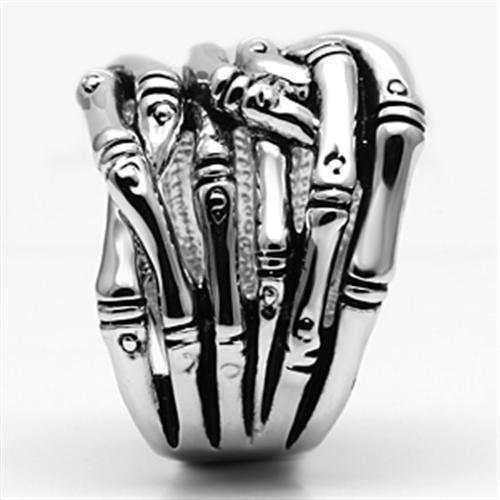 3W253 - Rhodium Brass Ring with No Stone-3