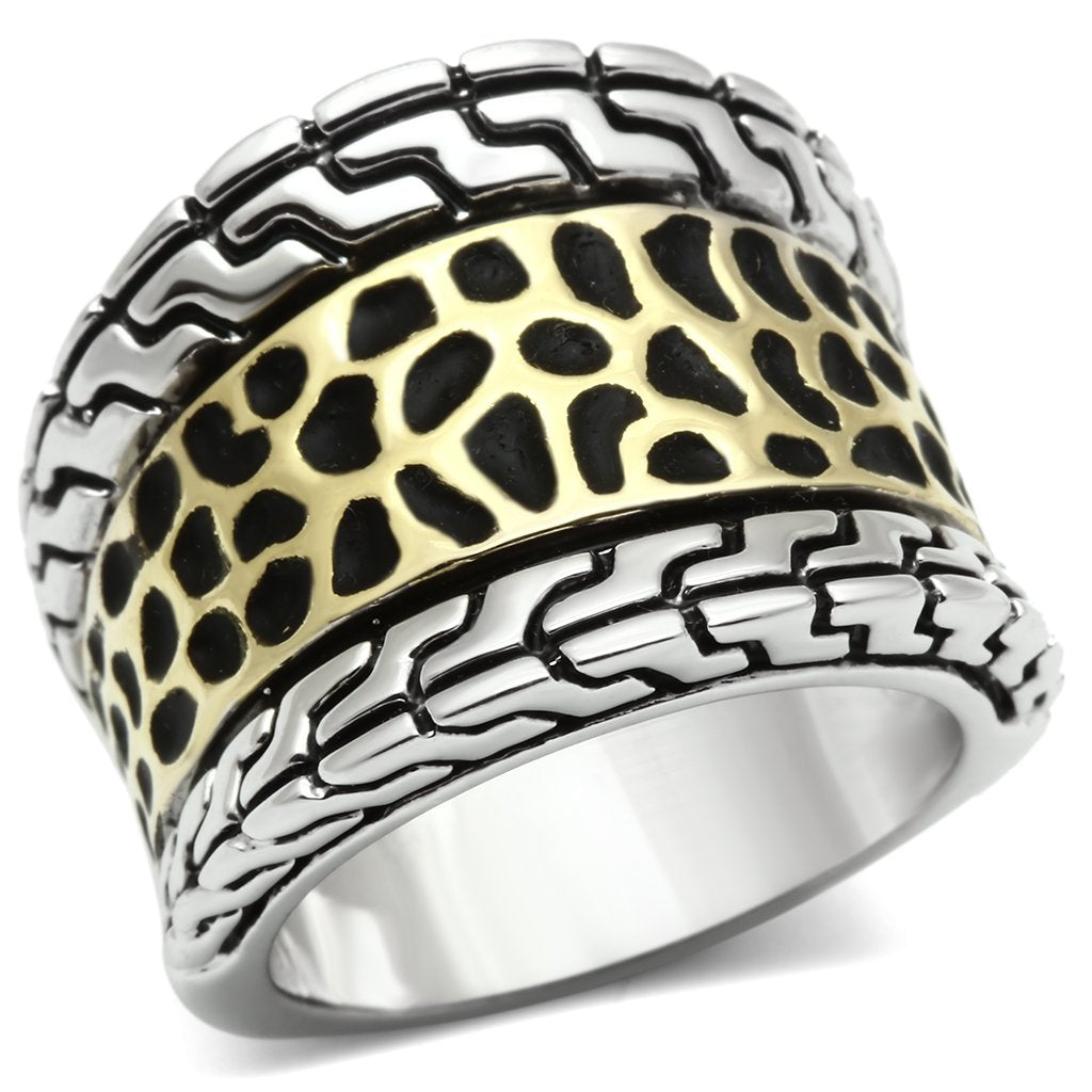 3W296 - Reverse Two-Tone Brass Ring with No Stone-0