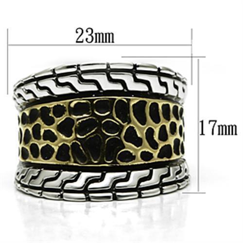 3W296 - Reverse Two-Tone Brass Ring with No Stone-1