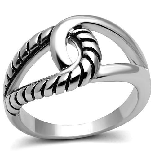 3W310 - Rhodium Brass Ring with Epoxy  in Jet-0