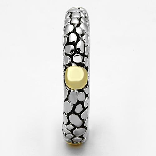 3W332 - Reverse Two-Tone Brass Ring with Epoxy  in Jet-3