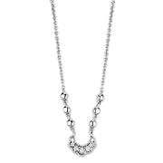 3W448 - Rhodium Brass Necklace with AAA Grade CZ  in Clear-0