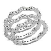 3W508 - Rhodium Brass Ring with AAA Grade CZ  in Clear-0