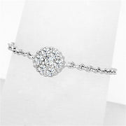 3W516 - Rhodium Brass Ring with AAA Grade CZ  in Clear-0