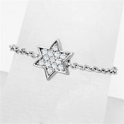 3W517 - Rhodium Brass Ring with AAA Grade CZ  in Clear-0
