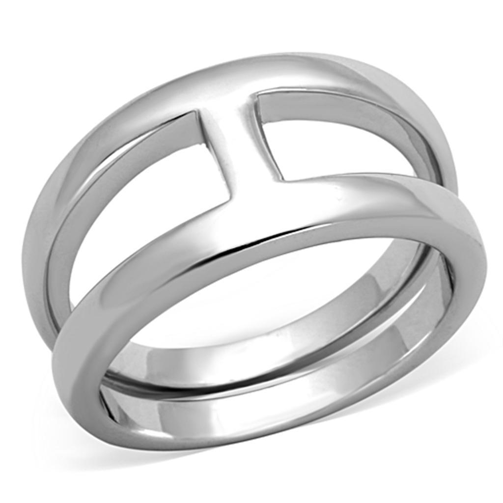 3W603 - Rhodium Brass Ring with No Stone-0