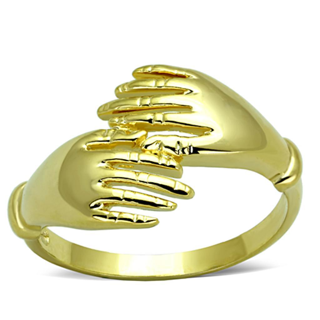 3W834 - Gold Brass Ring with No Stone-0