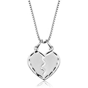 3W842 - Rhodium Brass Chain Pendant with No Stone-0