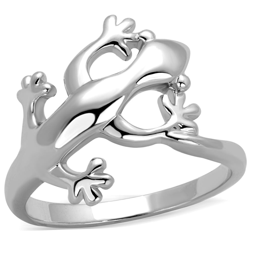 3W858 - Rhodium Brass Ring with No Stone-0