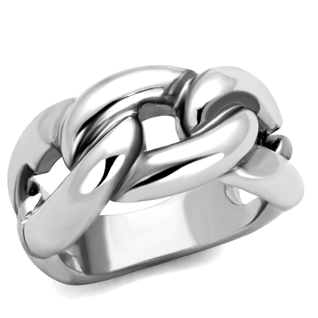 3W874 - Rhodium Brass Ring with No Stone-0
