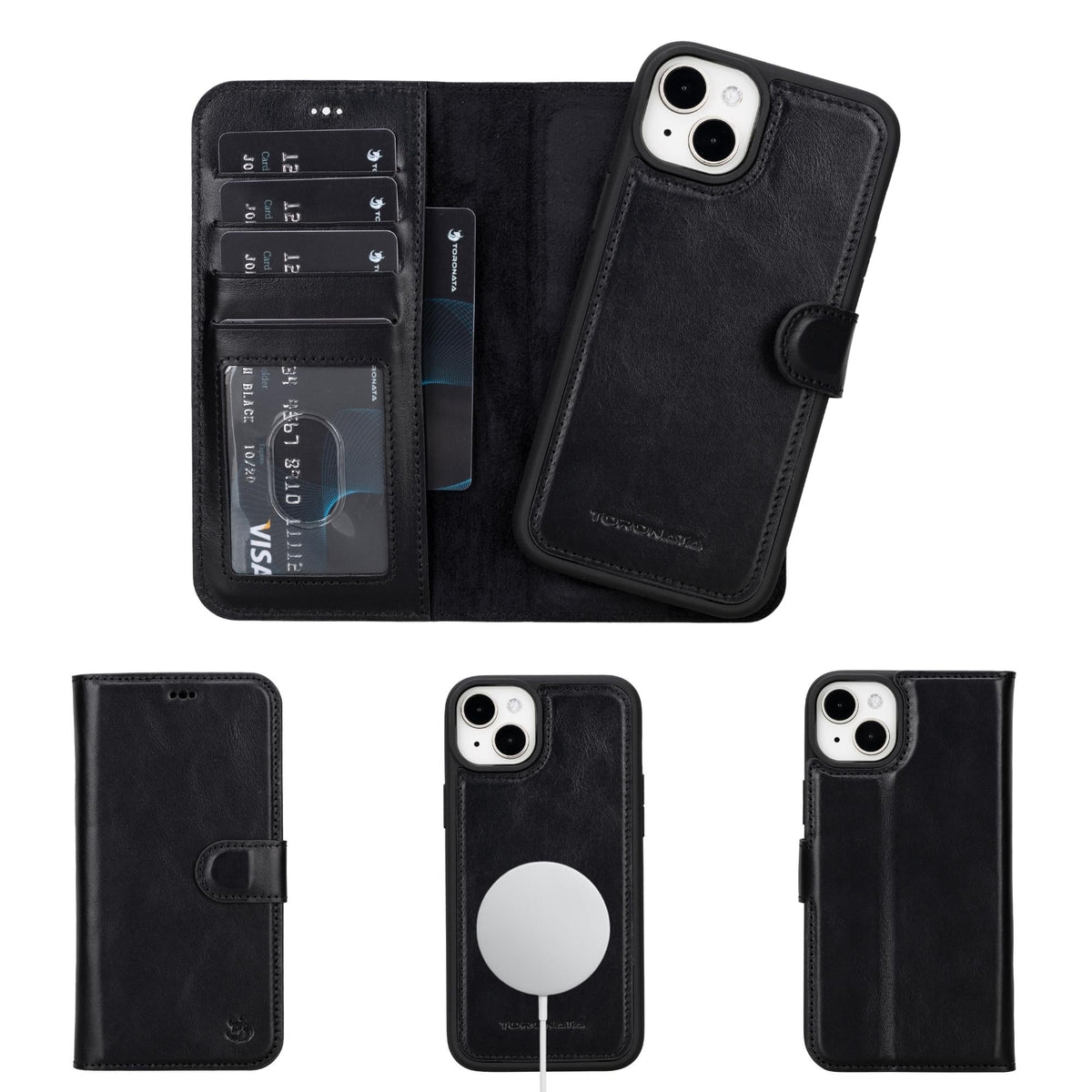 Casper iPhone 14 Series Detachable Leather Wallet Case-7