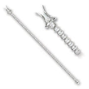 47103 - Rhodium Brass Bracelet with AAA Grade CZ  in Clear-0