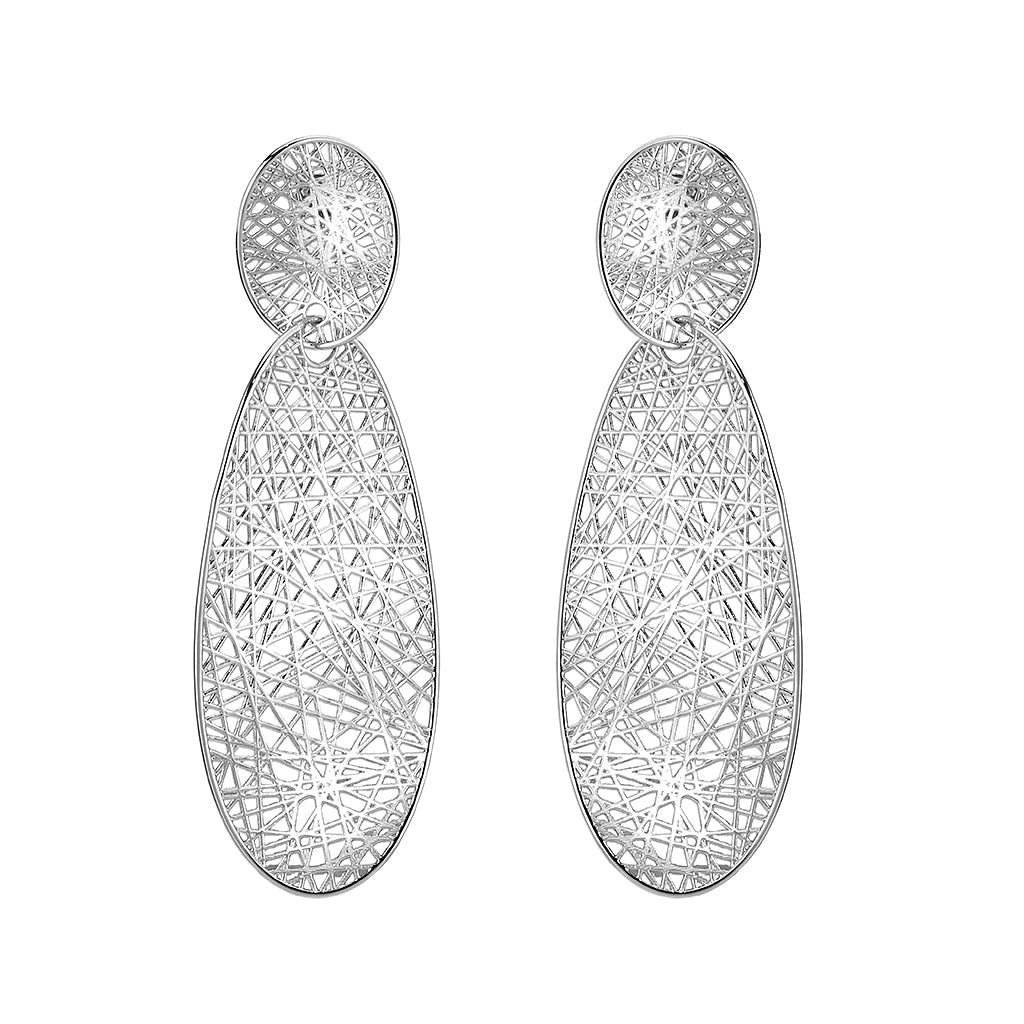 4W007 - Earring, Brass, Imitation Rhodium, , No Stone-0