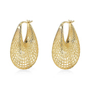 4W014 - Earring, Brass, Imitation Gold, , No Stone-0