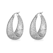 4W016 - Earring, Brass, Imitation Rhodium, , No Stone-0
