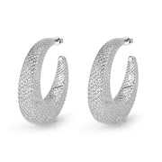 4W019 - Earring, Brass, Imitation Rhodium, , No Stone-0