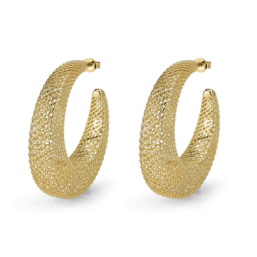 4W020 - Earring, Brass, Imitation Gold, , No Stone-0