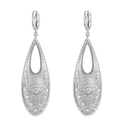 4W031 - Earring, Brass, Imitation Rhodium , No Stone-0