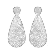 4W043 - Earring, Brass, Imitation Rhodium , No Stone-0