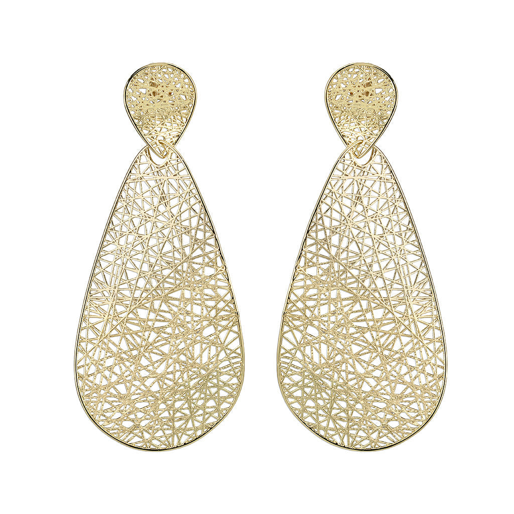 4W044 - Earring, Brass, Imitation Gold , No Stone-0