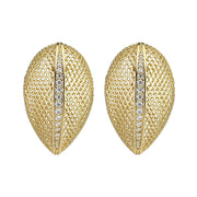 4W047 - Earring, Brass, Imitation Gold , No Stone-0
