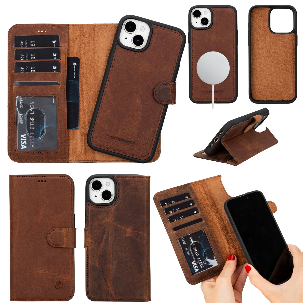 Casper Leather iPhone 14 Plus Wallet Case | MagSafe-5
