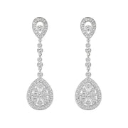LO5W120 - Brass  Earrings with AAA Grade CZ  in Clear-0