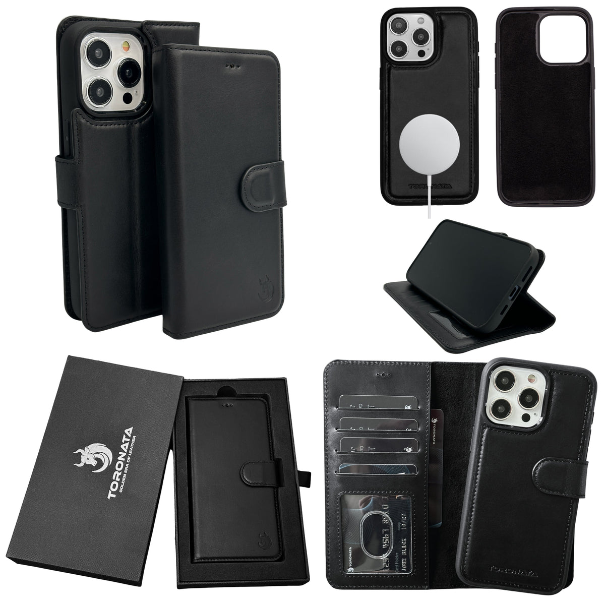 Vegas Premium Leather iPhone 15 Pro Max Wallet Case with MagSafe | Detachable RFID Blocking Luxury Wallet-5