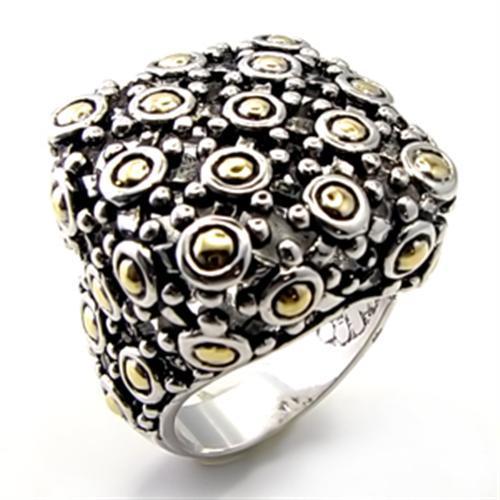 6X022 - Reverse Two-Tone Brass Ring with No Stone-0