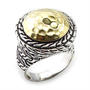 6X084 - Reverse Two-Tone Brass Ring with No Stone-0