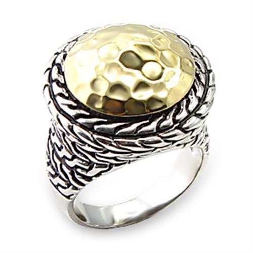 6X084 - Reverse Two-Tone Brass Ring with No Stone-0